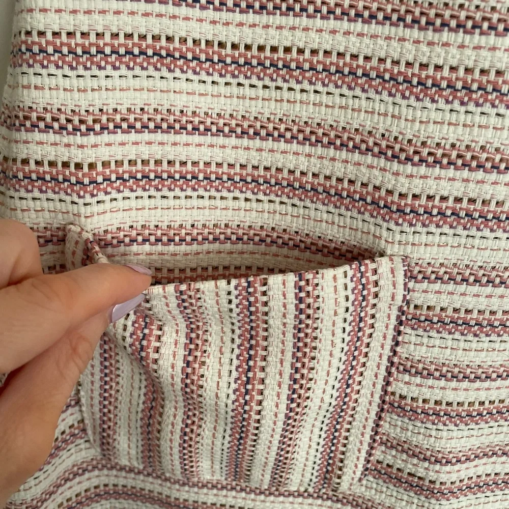 LOFT Ann Taylor Dress with Pink Blur and Off‎ White Stripes